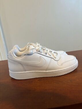 Nike Triple White Ebernon Low-Top Leather Sneakers
